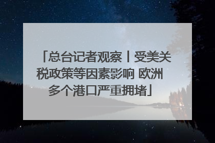 总台记者观察丨受美关税政策等因素影响 欧洲多个港口严重拥堵