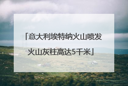意大利埃特纳火山喷发 火山灰柱高达5千米
