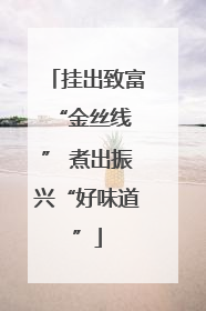 挂出致富 “金丝线” 煮出振兴“好味道”