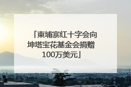 柬埔寨红十字会向坤塔宝花基金会捐赠100万美元