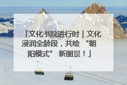 文化书院进行时｜文化浸润全龄段，共绘 “朝阳模式” 新图景！