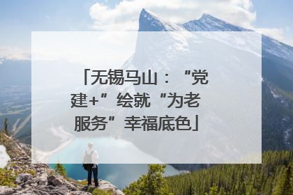 无锡马山：“党建+”绘就“为老服务”幸福底色
