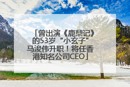曾出演《鹿鼎记》的53岁“小玄子”马浚伟升职！将任香港知名公司CEO