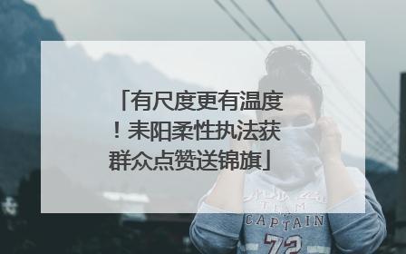 有尺度更有温度！耒阳柔性执法获群众点赞送锦旗