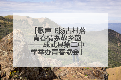 歌声飞扬古村落 青春情系故乡韵——成武县第二中学举办青春歌会