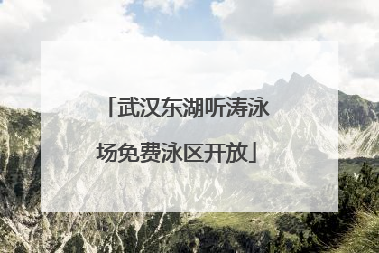武汉东湖听涛泳场免费泳区开放