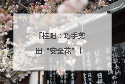 桂阳：巧手剪出“安全花”
