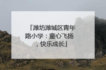 潍坊潍城区青年路小学：童心飞扬，快乐成长