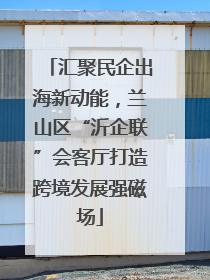 汇聚民企出海新动能，兰山区“沂企联”会客厅打造跨境发展强磁场