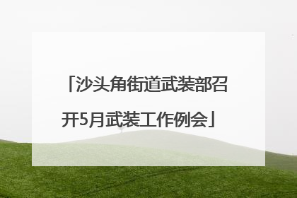 沙头角街道武装部召开5月武装工作例会