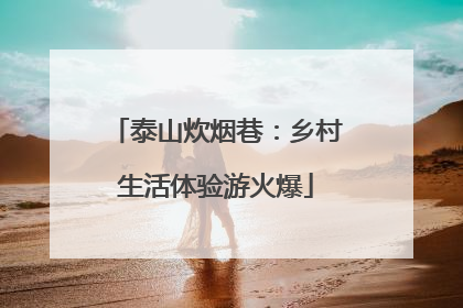 泰山炊烟巷：乡村生活体验游火爆