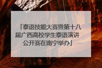 泰语技能大赛暨第十八届广西高校学生泰语演讲公开赛在南宁举办