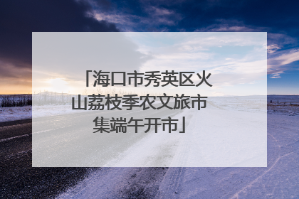 海口市秀英区火山荔枝季农文旅市集端午开市