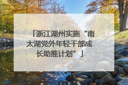浙江湖州实施“南太湖党外年轻干部成长助推计划”