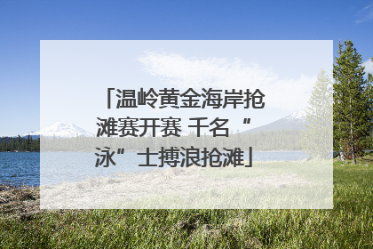 温岭黄金海岸抢滩赛开赛 千名“泳”士搏浪抢滩
