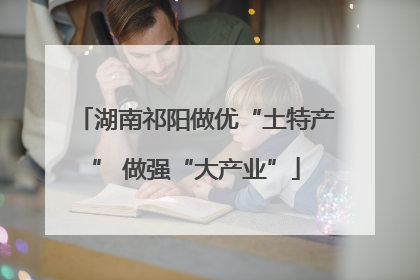 湖南祁阳做优“土特产” 做强“大产业”