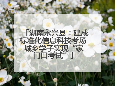 湖南永兴县：建成标准化信息科技考场 城乡学子实现“家门口考试”
