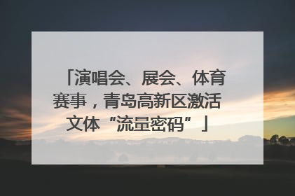 演唱会、展会、体育赛事，青岛高新区激活文体“流量密码”