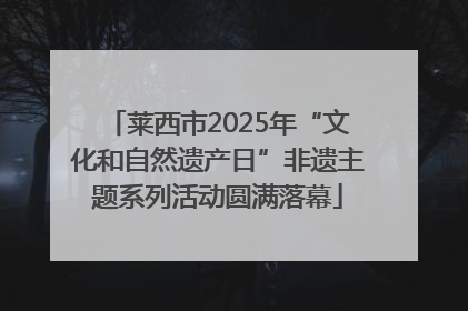 莱西市2025年“文化和自然遗产日”非遗主题系列活动圆满落幕