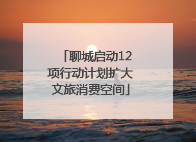聊城启动12项行动计划扩大文旅消费空间