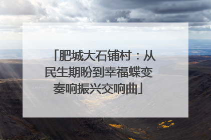 肥城大石铺村：从民生期盼到幸福蝶变奏响振兴交响曲