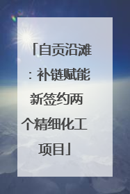自贡沿滩：补链赋能 新签约两个精细化工项目