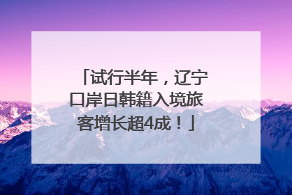 试行半年，辽宁口岸日韩籍入境旅客增长超4成！