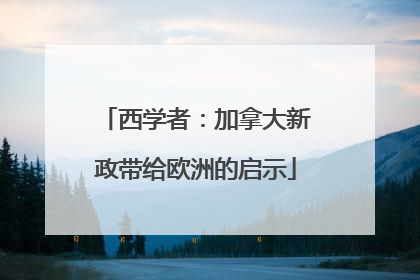 西学者：加拿大新政带给欧洲的启示