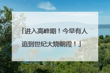 进入高峰期！今早有人追到世纪大烧朝霞！