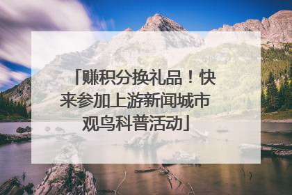 赚积分换礼品！快来参加上游新闻城市观鸟科普活动
