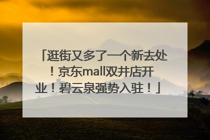 逛街又多了一个新去处！京东mall双井店开业！碧云泉强势入驻！