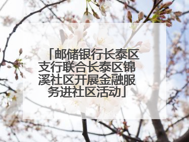 邮储银行长泰区支行联合长泰区锦溪社区开展金融服务进社区活动