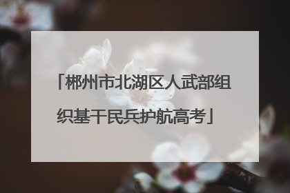 郴州市北湖区人武部组织基干民兵护航高考