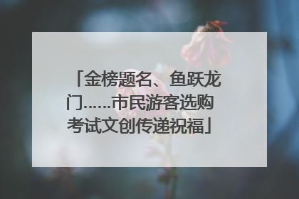 金榜题名、鱼跃龙门……市民游客选购考试文创传递祝福