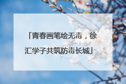 青春画笔绘无毒，徐汇学子共筑防毒长城