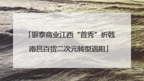 银泰商业江西“首秀”折戟 南昌百货二次元转型遇阻