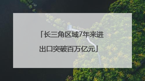 长三角区域7年来进出口突破百万亿元