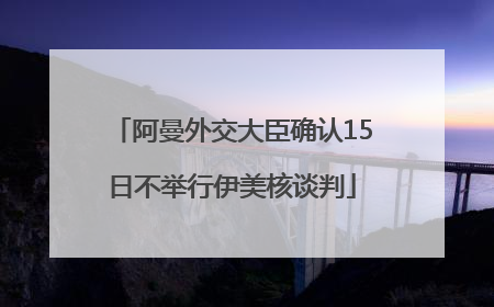 阿曼外交大臣确认15日不举行伊美核谈判