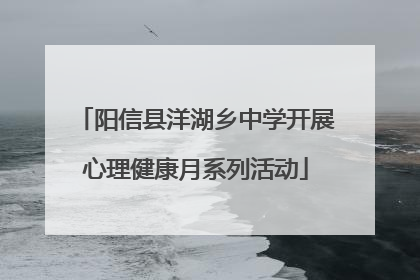 阳信县洋湖乡中学开展心理健康月系列活动