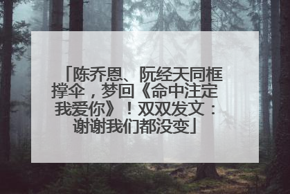 陈乔恩、阮经天同框撑伞，梦回《命中注定我爱你》！双双发文：谢谢我们都没变