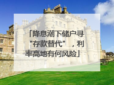 降息潮下储户寻“存款替代”，利率高地有何风险