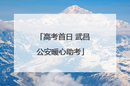 高考首日 武昌公安暖心助考