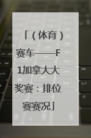（体育）赛车——F1加拿大大奖赛：排位赛赛况
