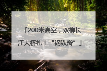 200米高空，双柳长江大桥扎上“钢铁辫”