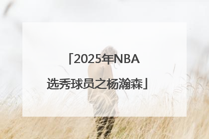 2025年NBA选秀球员之杨瀚森