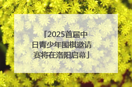 2025首届中日青少年围棋邀请赛将在洛阳启幕