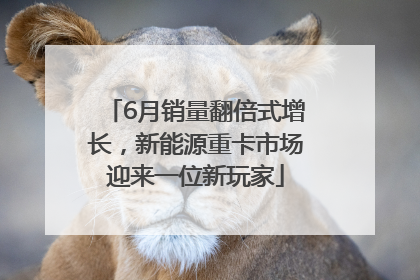 6月销量翻倍式增长，新能源重卡市场迎来一位新玩家