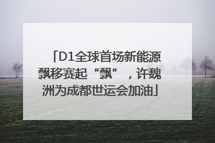 D1全球首场新能源飘移赛起“飘”，许魏洲为成都世运会加油