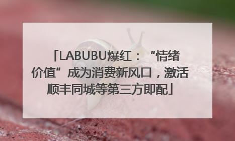 LABUBU爆红：“情绪价值”成为消费新风口，激活顺丰同城等第三方即配